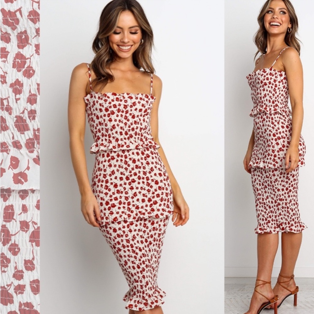 Two Little Sisters Floral Print MIDI Dress from Petal and Pup, Kimbra dress